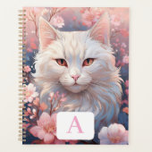 Séréene White Chat Planner avec Monogramme (Devant)