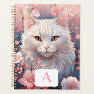 Séréene White Chat Planner avec Monogramme