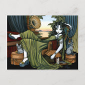 Serena Eclectique Sunset Cat Fairy Carte postale (Devant)