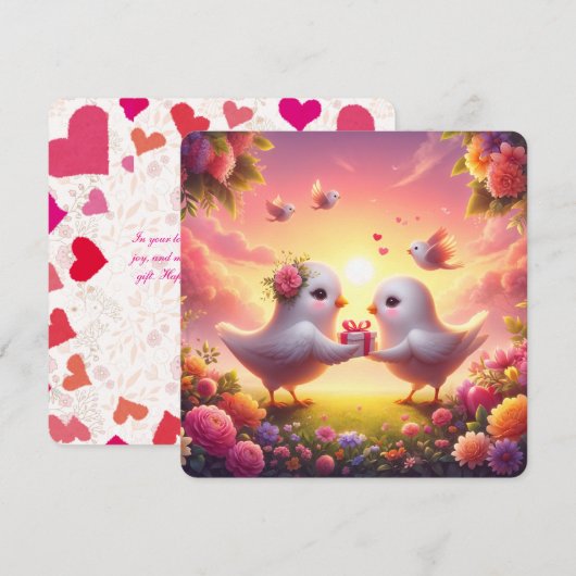 Sérénade de Chérubin – Carte de la Saint-Valentin (Devant / Derrière)