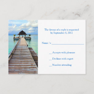 Serenade Jetty Beach Wedding RSVP Kaartje