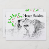 Serenade (Kerstmis) Feestdagenkaart (Voorkant / Achterkant)