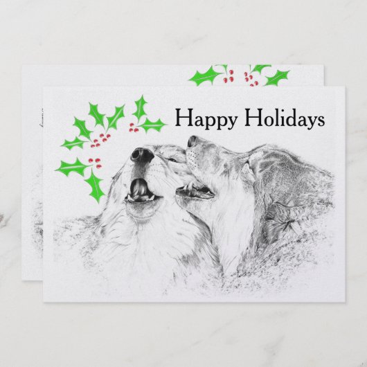 Serenade (Kerstmis) Feestdagenkaart (Voorkant / Achterkant)