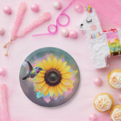 " SERENADE MET ZONNEBLOEM " PAPIEREN BORDJE (Feest)