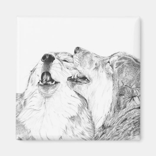 Serenade - Wolf Magnet Magneet (Voorkant)