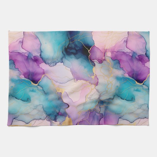 Serendipiteit kristal blauw theedoek (Horizontaal)