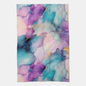 Serendipiteit kristal blauw theedoek (Verticaal)