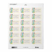 Serendipiteit Monogram Colorful Patroonlabel Etiket (Full Sheet)