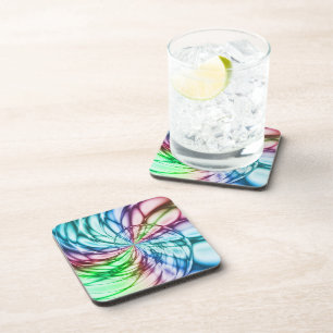 Serendipiteit Multicolor Fractal Art Bier Onderzetter