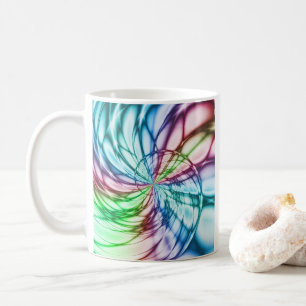 Serendipiteit   Multicolor Fractal Art Koffiemok