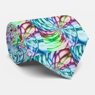 Serendipiteit Multicolor Fractal Art Stropdas