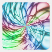 Serendipiteit | Multicolor Fractal Art Vierkante Sticker (Voorkant)