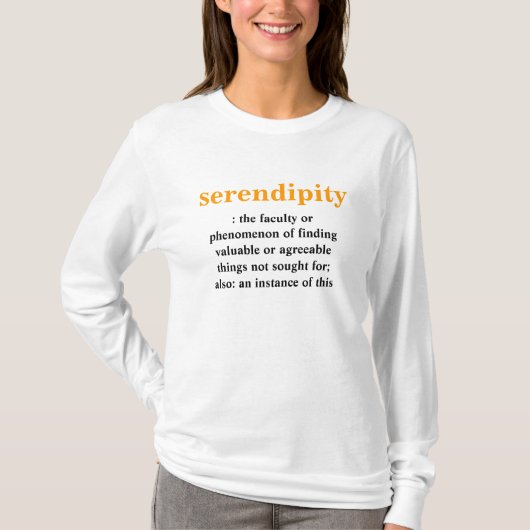 serendipiteitsdefinitie t-shirt (Voorkant)