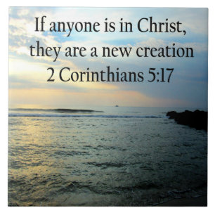 SERENE 3 KORINTHIËRS 5:17 OCEAAN SCENE FOTO TEGELTJE