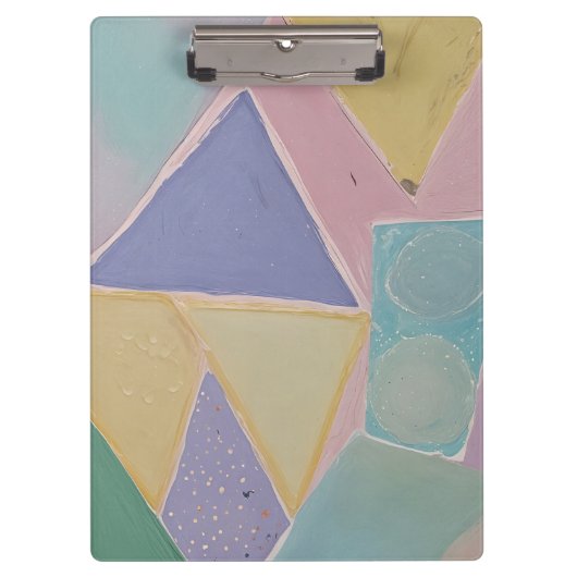 Serene Abstracts: Een Pasteldroom Klembord (Voorkant)