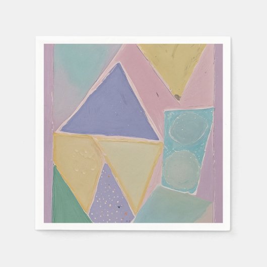 Serene Abstracts: Een Pasteldroom Servet (Voorkant)