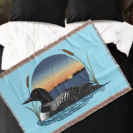 Serene Amerikaanse Ducker Zonsondergang Blauwe Wil Deken