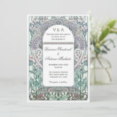 Serene Art Nouveau Mariage Invitations (Debout devant)