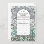 Serene Art Nouveau Mariage Invitations (Devant / Derrière)