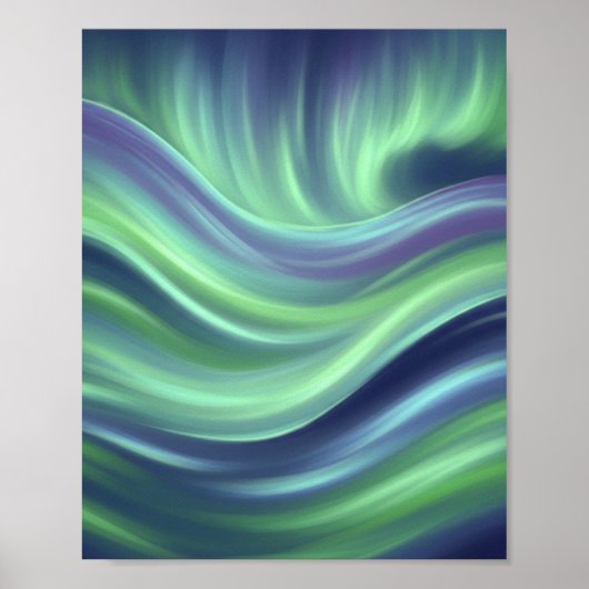 Serene Aurora Wave Print (Voorkant)