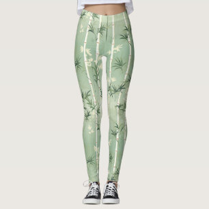 Serene Bamboebloesem Aziatisch (2) Leggings