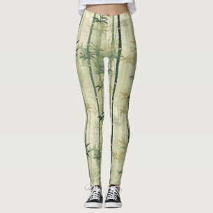 Serene Bamboebloesem Aziatisch (3) Leggings