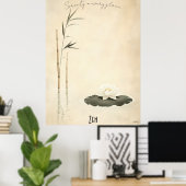 Serene Bamboo et Lotus Zen Art Poster (Bureau à domicile)