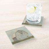 Serene Barn Glazen Onderzetter (Schuin)