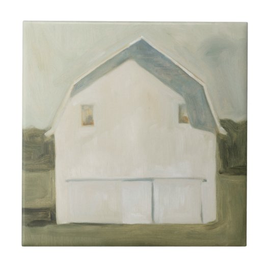 Serene Barn - White Tegeltje (Voorkant)