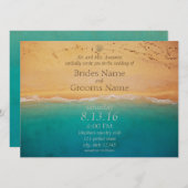 Serene Beach en Blue Ocean Invitation Kaart (Voorkant / Achterkant)
