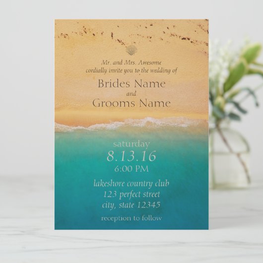 Serene Beach et Blue Ocean Invitation (Debout devant)