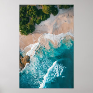 Serene Beach Sunset - Affiche du paysage côtier