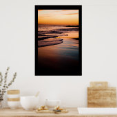 Serene Beach Sunset Poster (Keuken)