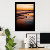Serene Beach Sunset Poster (Thuiskantoor)