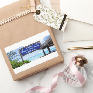 Serene Beach Vibes Rechthoekige Sticker