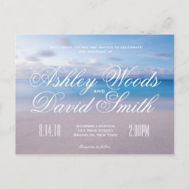 Serene Beach Wedding Invitation Briefkaart