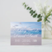 Serene Beach Wedding Invitation Carte postale (Debout devant)