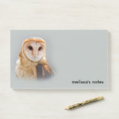 Serene Beauful Barn Owl Raptor Bird of Prey Post-it® Notes (Op bureau)