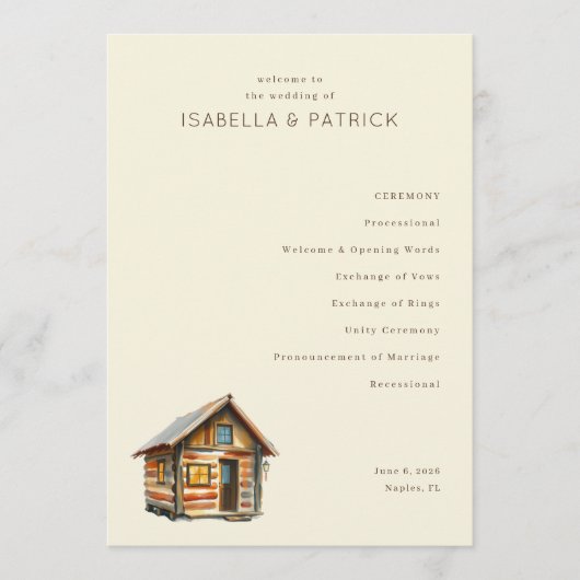 Serene Beige Houten Chalet Programma (Voorkant)