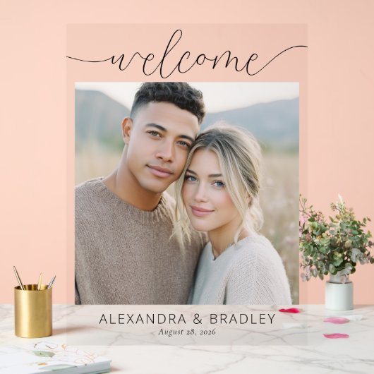 Serene Beige Minimalist Photo (Mariage)
