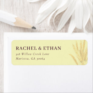 Serene Beige Tarwehalmen Etiket