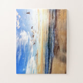Serene Birds Blue Sky Golden Ocean Sunrise Puzzle Legpuzzel (Verticaal)