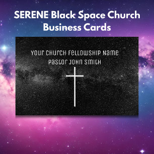 SERENE Black Space Church Zakelijke Kaarten Visitekaartje