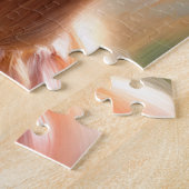 Serene Black Woman With Rabbit Floral Art Puzzle (Côté)