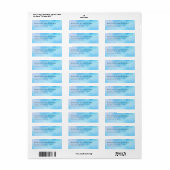 Serene Blauwe Aquarel Etiket (Full Sheet)