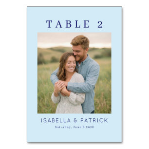 Serene Blauwe Elegante Foto Kaart