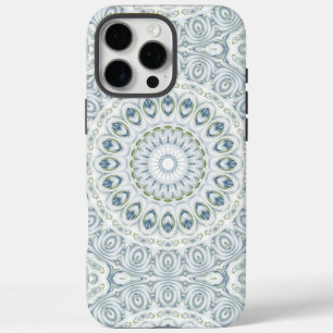 Serene blauwe en groene mandala patroon ontwerp iPhone 16 pro max hoesje