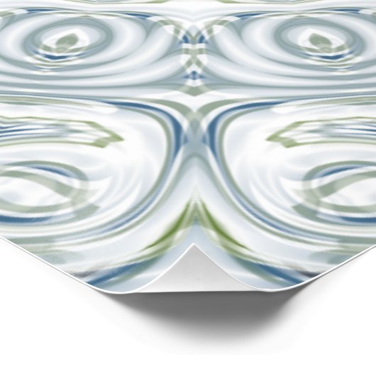 Serene blauwe en groene mandala patroon ontwerp perfect poster (Hoek)