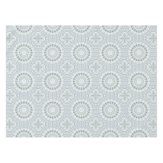 Serene blauwe en groene mandala patroon ontwerp tafelkleed (Voorkant (Horizontaal))