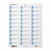 Serene Blauwe Winterbomen Etiket (Full Sheet)